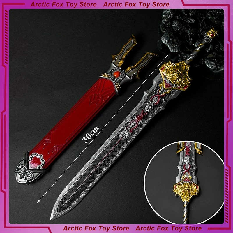 30cm New Game Figure Dragon Sword Perimeter Metal Model Craftsmanship Props Desktop Decoration Ornaments Birthday Gifts Toys