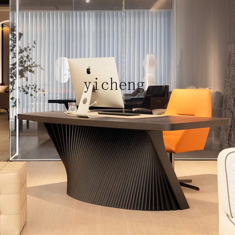

LSL Italian Minimalist Irregular Large Desk Home Office Desk Personalized Computer Workstation