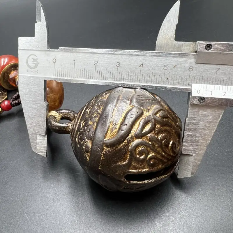 Antique miscellaneous folk collection artifacts bells cow head strings decorations coins accessories handles piece handicrafts