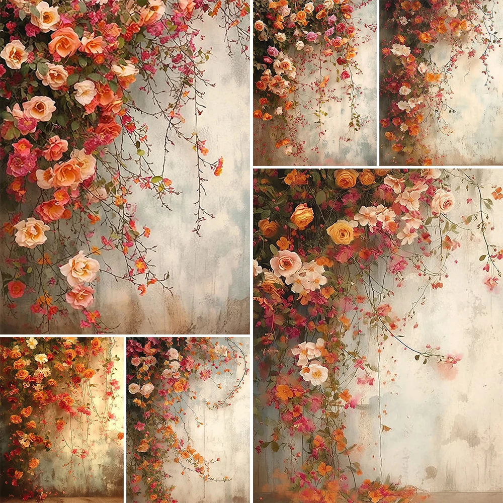 Абстрактное искусство фон для фотосъемки в стиле бохо красочные цветы украшения женский портрет новорожденного фоны студийный реквизит