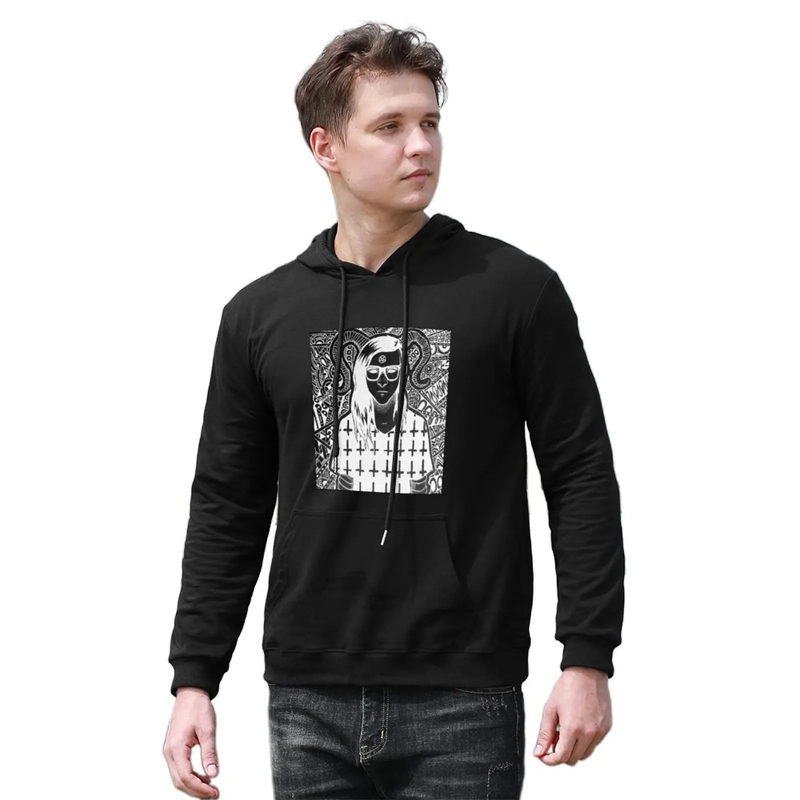 EMO Skrillex Pullover Hoodie men wear clothes for men autumn clothes hoodie men