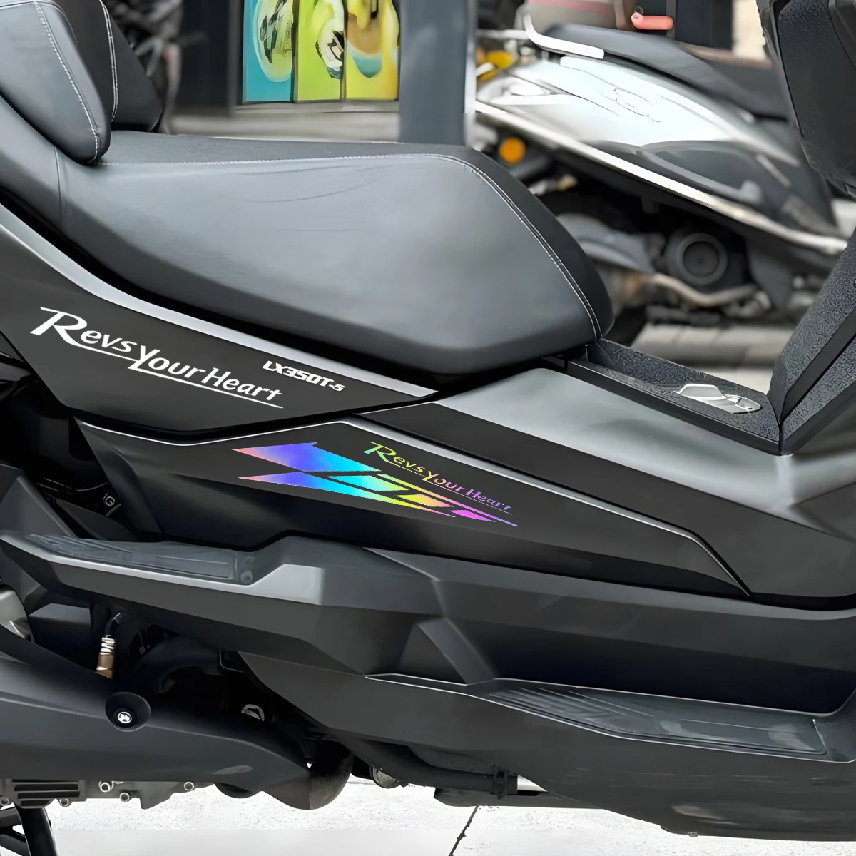 For Xmax 300 XMAX125 250 300 Revs Your Heart Motorcycle Accessories Reflective Vinyl Logo Stickers Motor Head Body Decor Decals