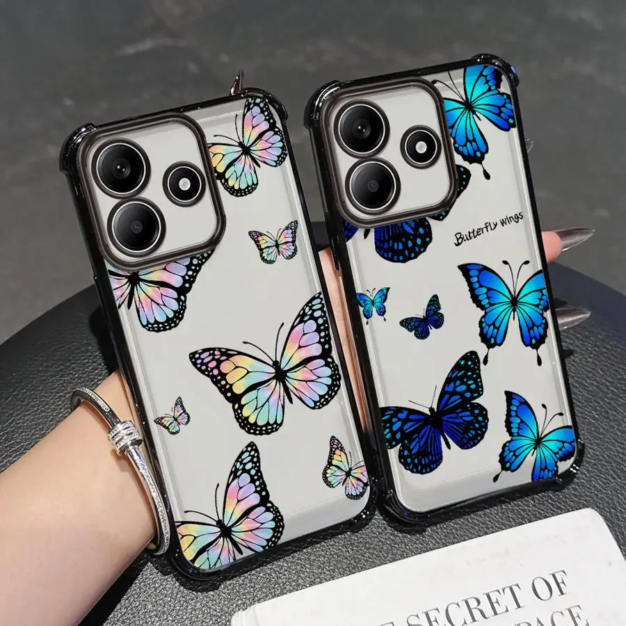 Blue Butterfly Phone Cover Case For Redmi Note 14 Pro Plus 10 Lite K80 Note 13 …