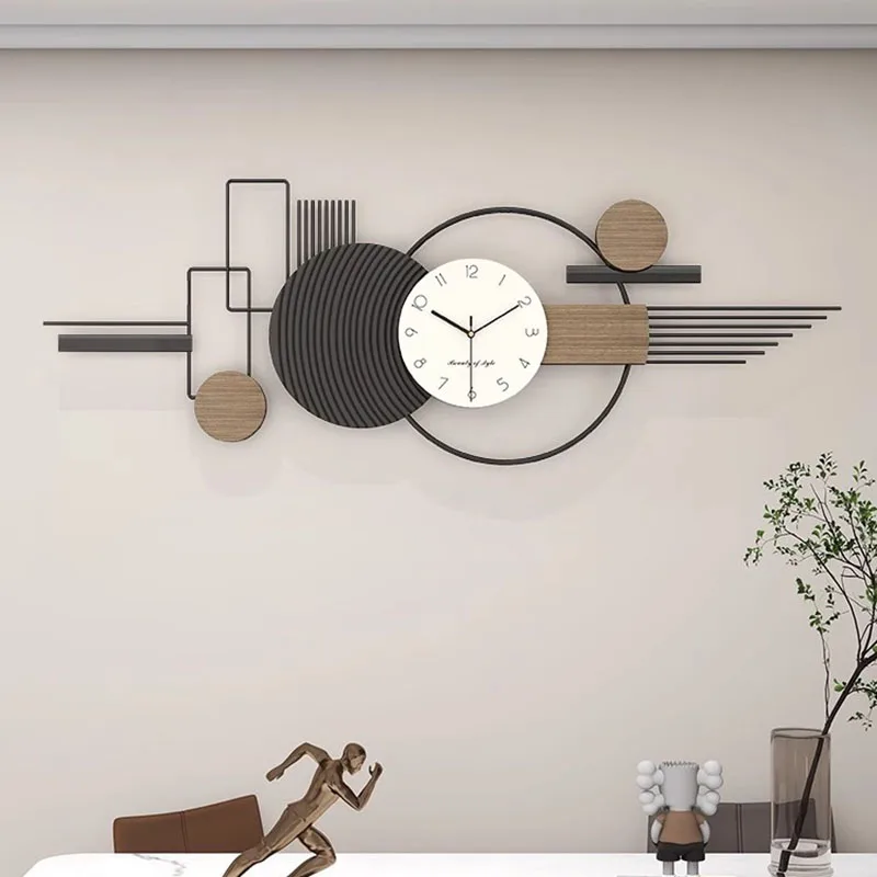 Cichy duży zegar ścienny Nowoczesny drewniany minimalistyczny akrylowy zegar ścienny do sypialni Pokój dzienny Bateria Orologio Da Parete Home Decor