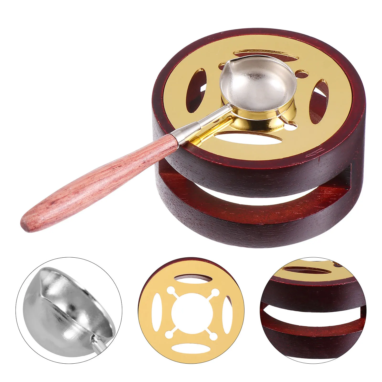 

1 Set Of Melting Tool Portable Sealing Wax Furnace Spoon For Diy Wedding Invitation Letter Stamp Decoration Sealing Wax Warmer