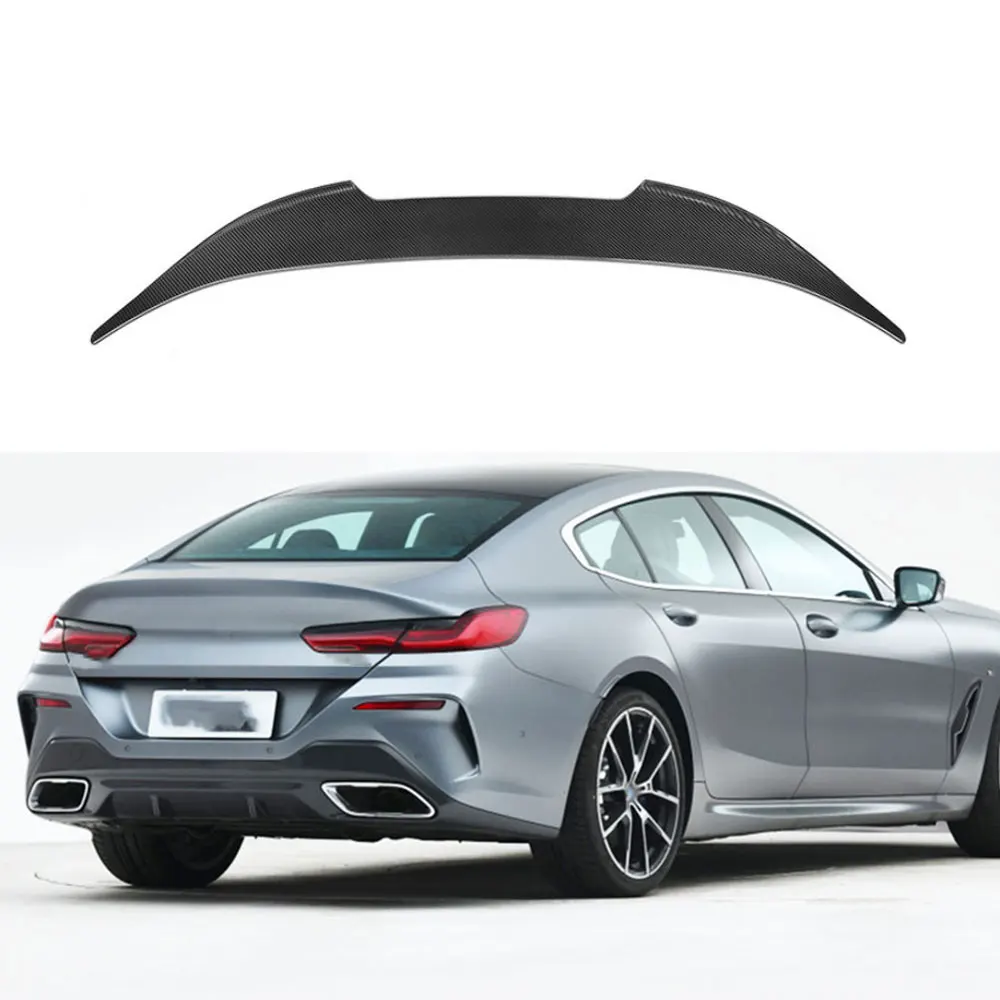 Dry Carbon Fiber Rear Boot Lip Wing Spoilers for BMW 8 Series G16 F93 M8 Sedan 4 Door 2020 UP Auto Car Decoration