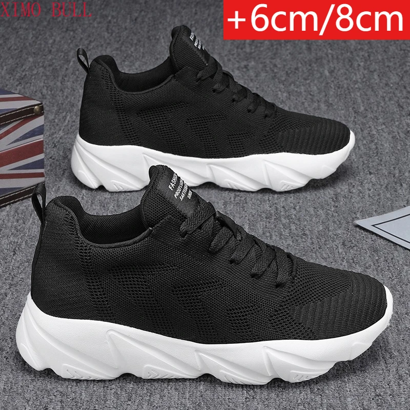 

Unisex Breathable Mesh 6CM Height Increase Sneakers Lightweight Comfortable Athletic Elevator Shoes for Men & Women Lift Sports