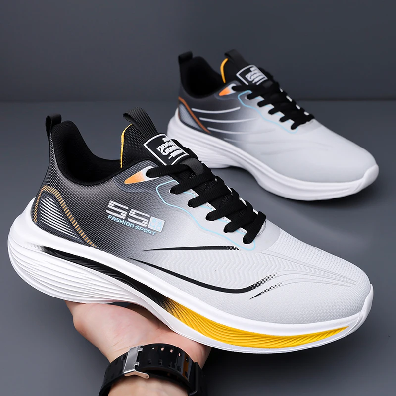 

Men's Shoes Spring New Trend Net Cloth Shoes Sneakers Breathable Lightweight Running Shoes Cushioning All Fashion Running Shoes