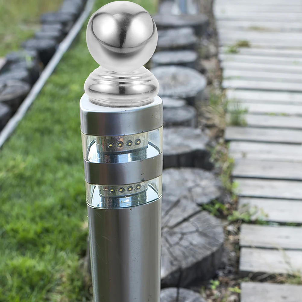 

2pcs Gazing Stainless Steel Reflective Outdoor Decor Delicate Holder Base Decorative Base Garden Display Holder