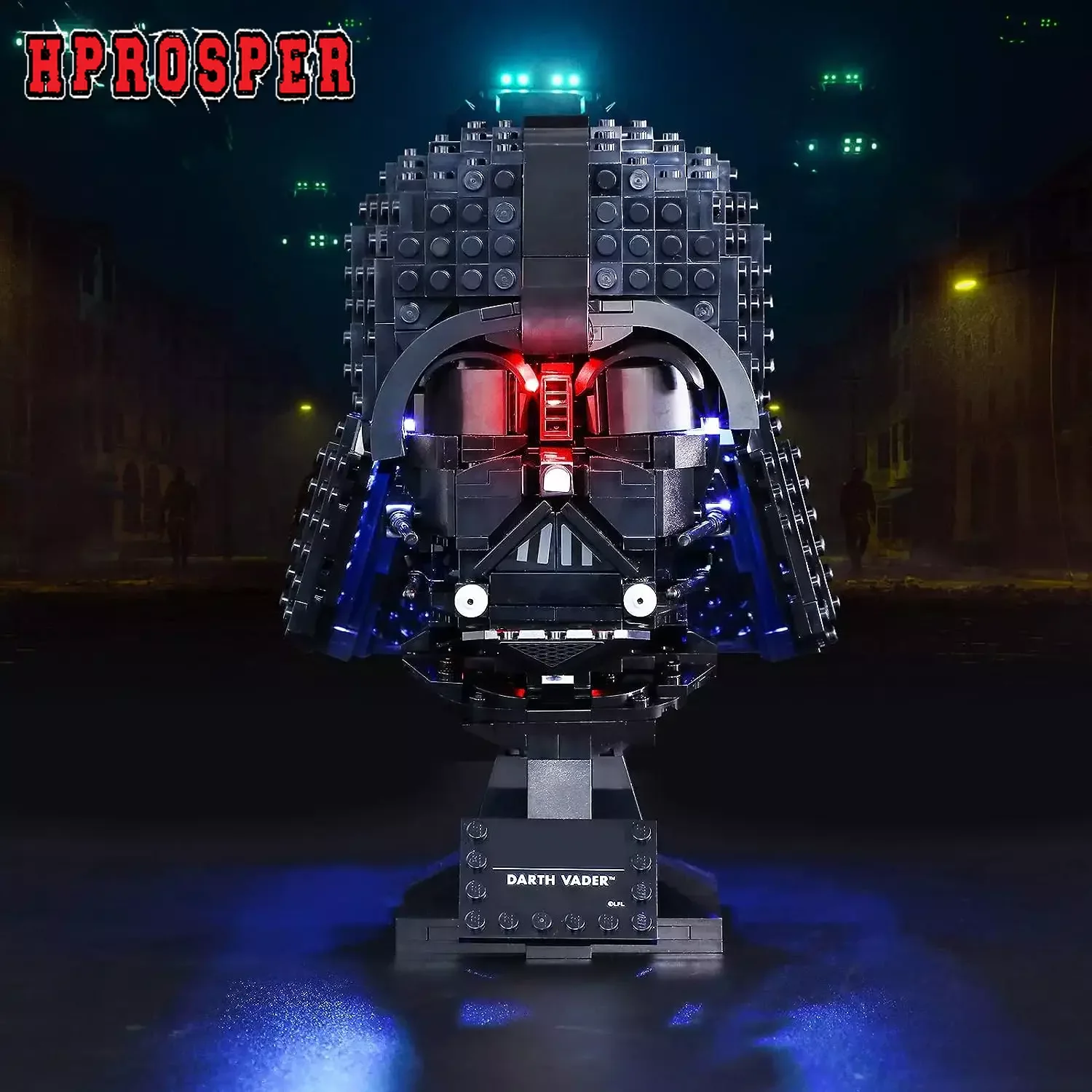 

Hprosper LED Lights For 75304 Darth Vader Helmet Decorative Lamp With Battery Box (Not Include Lego Building Blocks)