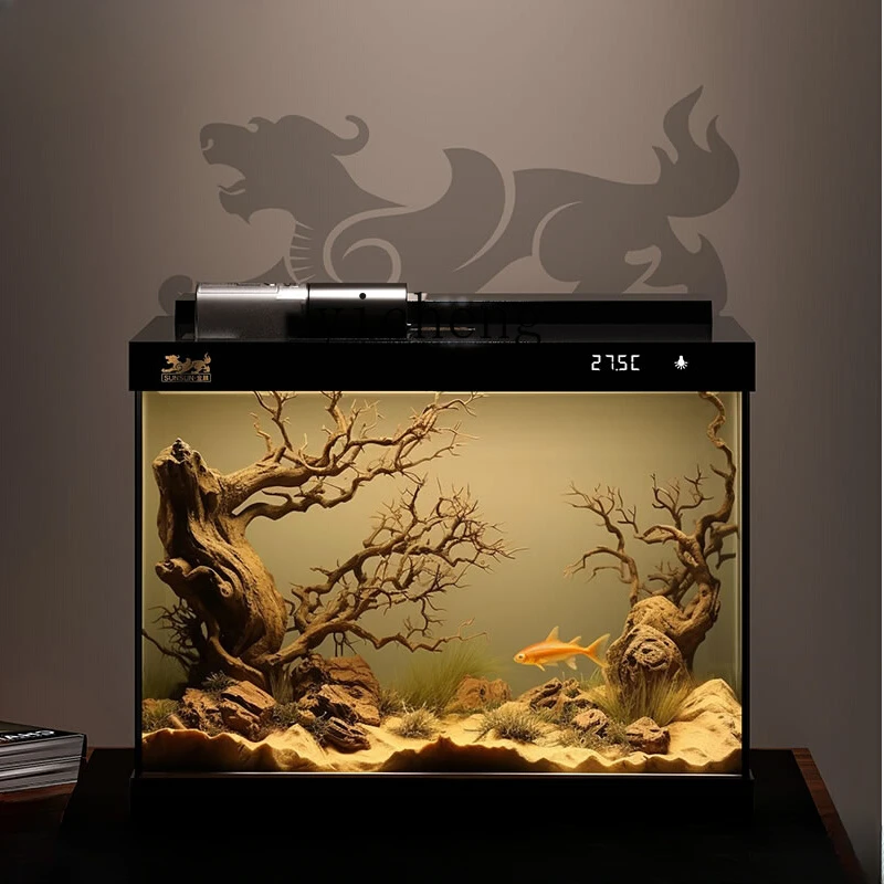 Zc Ultra-White Glass Fish Tank Living Room Small Water-Free Household Aquarium Ecological Filter Oxygen Generation