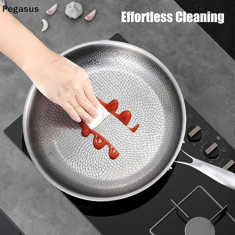 Titanium Hammered Pan Pro With Lid Titanium Pans For Cooking Durable Scratch Resistant Non Stick Titanium Nutri Pan For Cooking