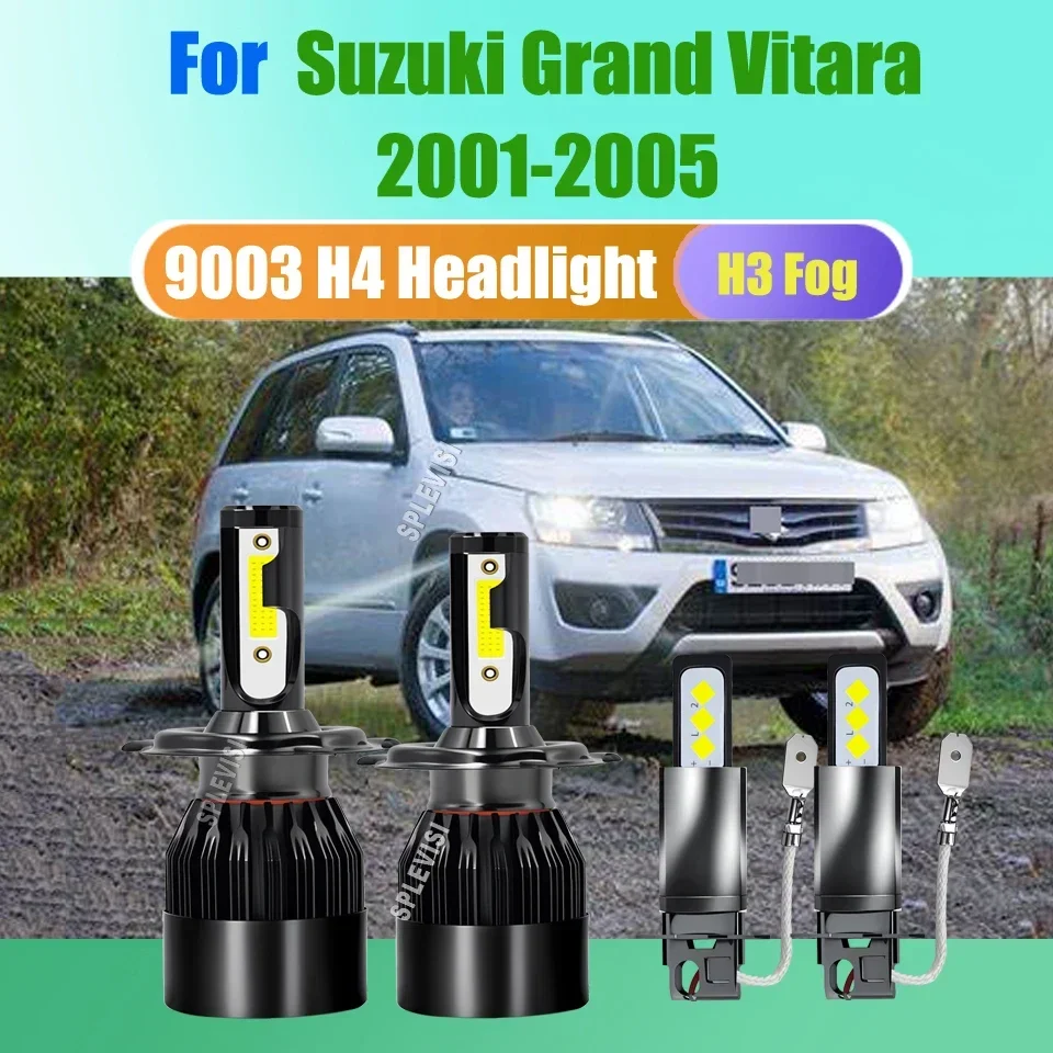 H4 H3 Led Headlight Fog Light 12v - Brighter, Whiter, and Longer-Lasting Light For Suzuki Grand Vitara 2001 2002 2003 2004 2005