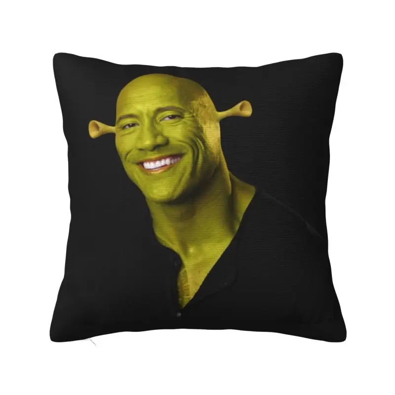 

Dwayne The Shrok Johnson Pillow Covers Home Decor Kawaii The Rock Muscle Man Chair Cushion Square Pillowcase