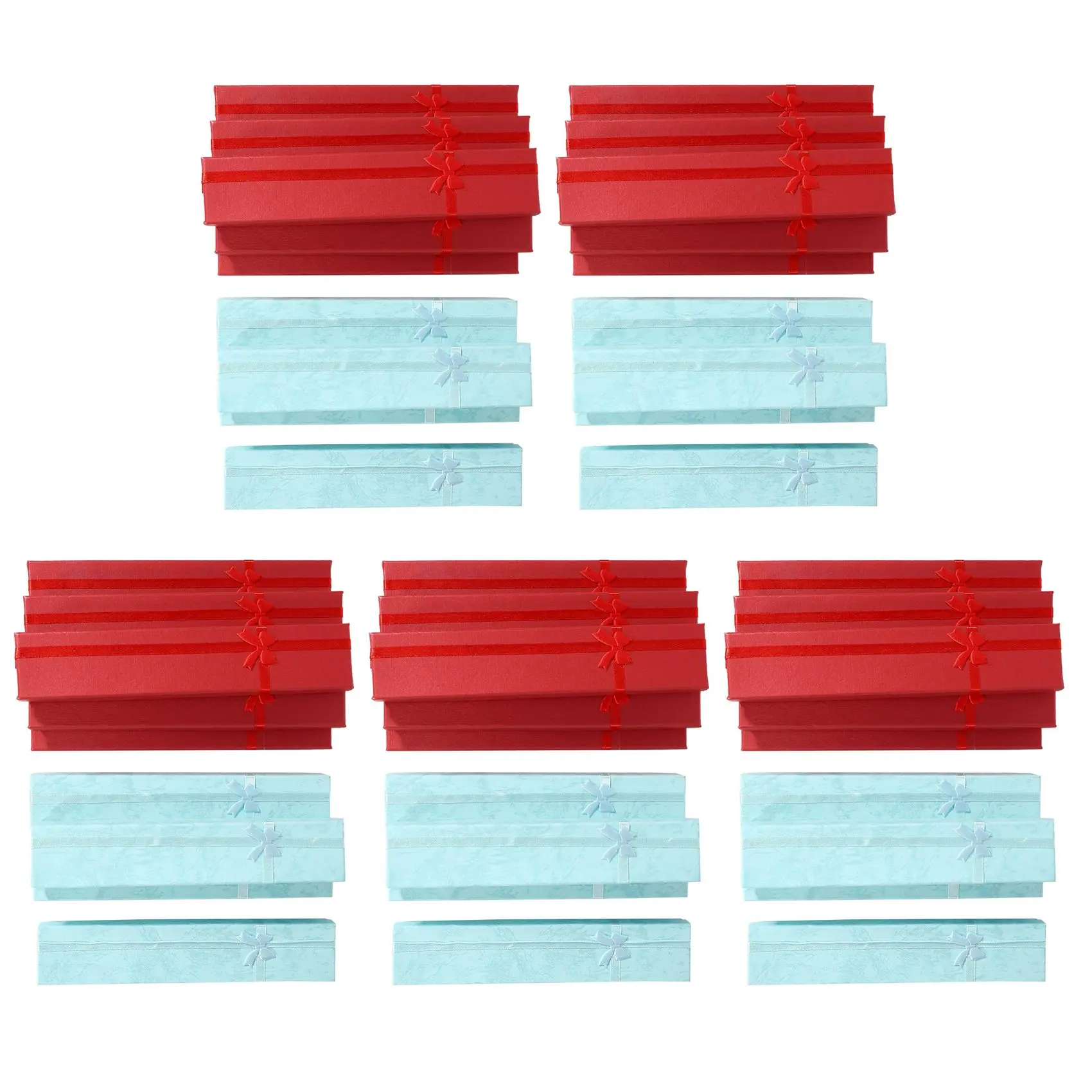 

ABBN-50 X Elegant Luxury Gift Boxes Long Rectangular For Jewelry Presentation Necklaces