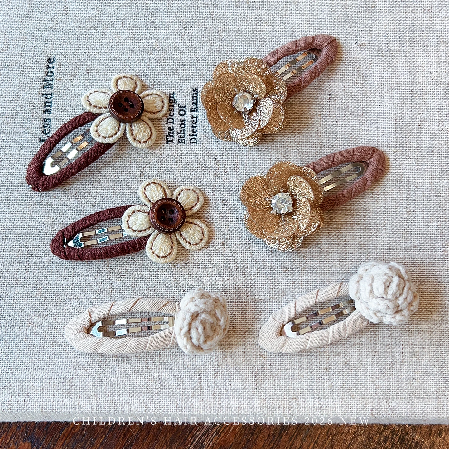 Niedliche Blumen-Haarspangen für Kleinkinder, 2 Stück, handgefertigte Blumen-BB-Clips, süße einfarbige Haarnadeln für Kinder, tägliche Haardekoration für Kinder – Detail 3