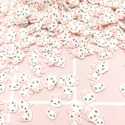 50g Cute Rabbit Polymer Hot Clay Slices Sprinkles for Crafts DIY Slime Material Phone Nail Art Decoration Accessories:6mm