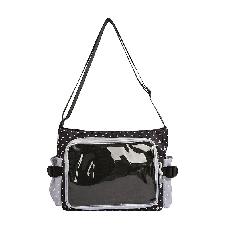 Fashion DIY Ita Bag Cute Design Handbag Clear Window Mesh Board Shoulder Crossbody Bag for Anime Collection & Daily Outings