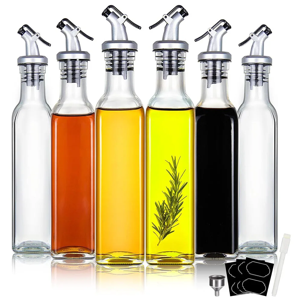

150ML/250ML/500ML Oil Pot Plastic Leak-proof Kitchen Seasoning Soy Sauce Vinegar Bottle Transparent Olive Oil Bottle
