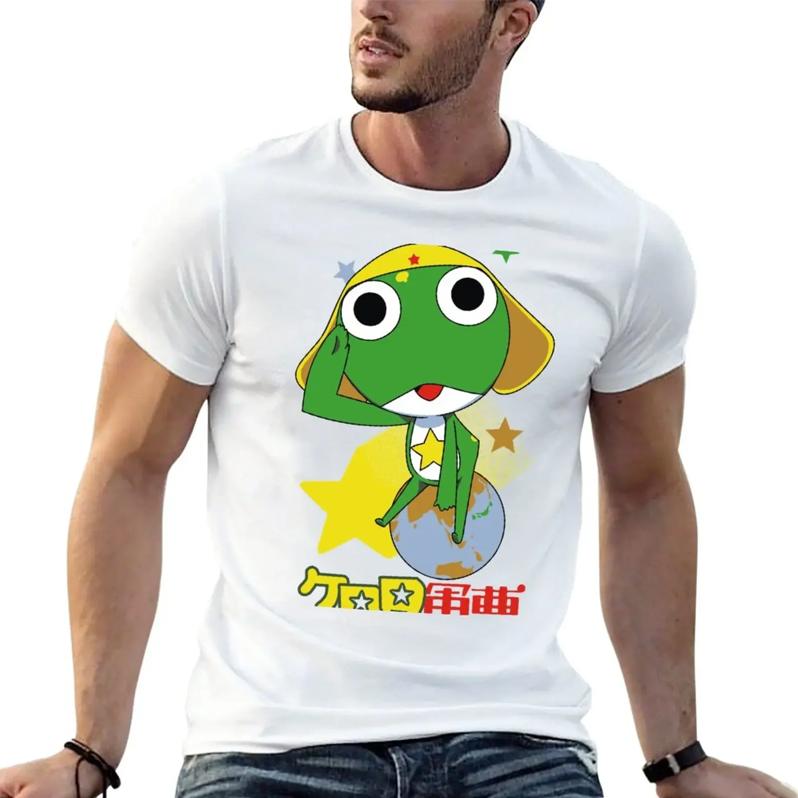 

Sgt. Футболка Keroro, футболки для мальчиков, мужская одежда, черная футболка, футболки, мужская футболка большого размера