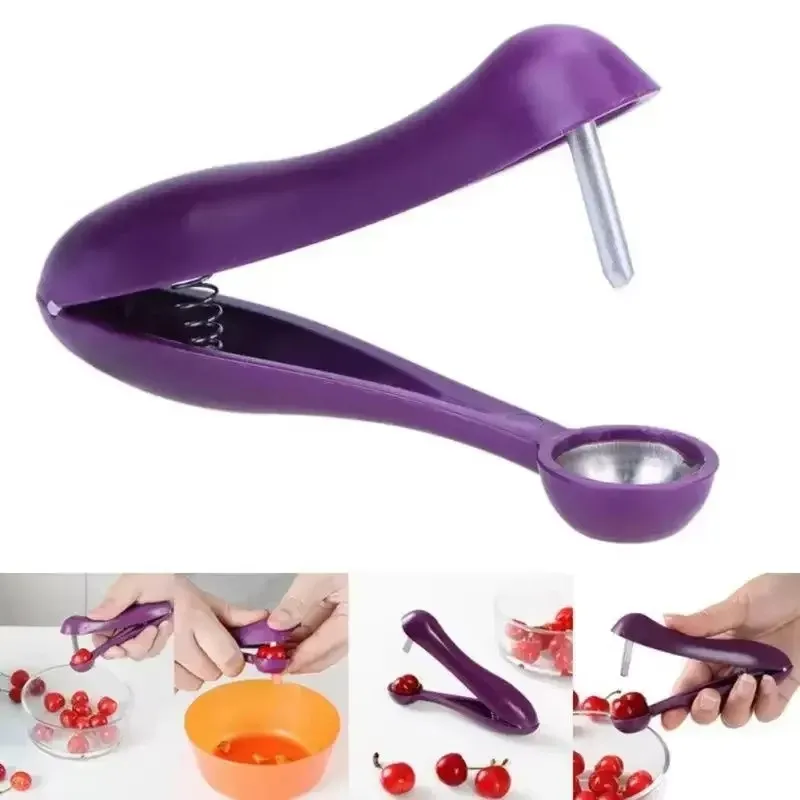 Pitter Cherry Seed Tool Cherries Creative Kitchen Gadgets Fashionable Easy Cherry Fruit Core Seed Remover Fast Enucleate Squeeze