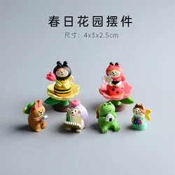 ZAKKA Cute Cat Frog Parrot Miniature Garden series Decoration Crafts Animals Figurines Hedgehog Resin Desktop Ornaments Gifts