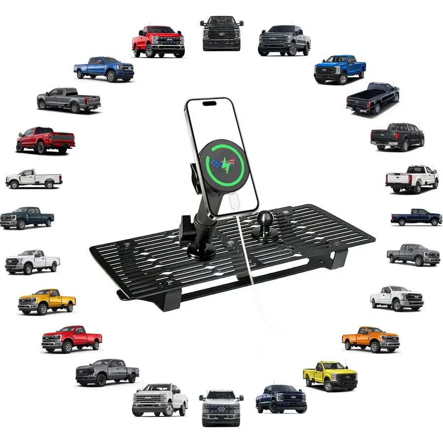 

F250 F350 Magnetic Phone Mount Compatible with 2023 2024 2025 2026 Ford F250 F350 Super Duty Accessories Metal Cell Phone Holder