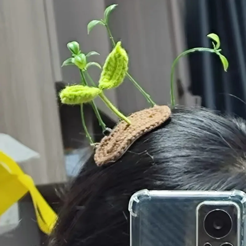 

5pcs Cute Sprout Hair Clips Green Leaf Hairpins DIY Hair Accessories for Women Girls Daily Party Kawaii Barrettes Headwear Gifts