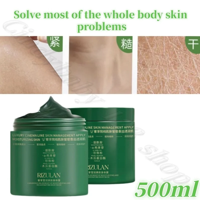 Small Green Film Facial Body Film Whole Body Skin Tender, Brightening, Exfoliating, Moisturizing and Nourishing Skin 500ml