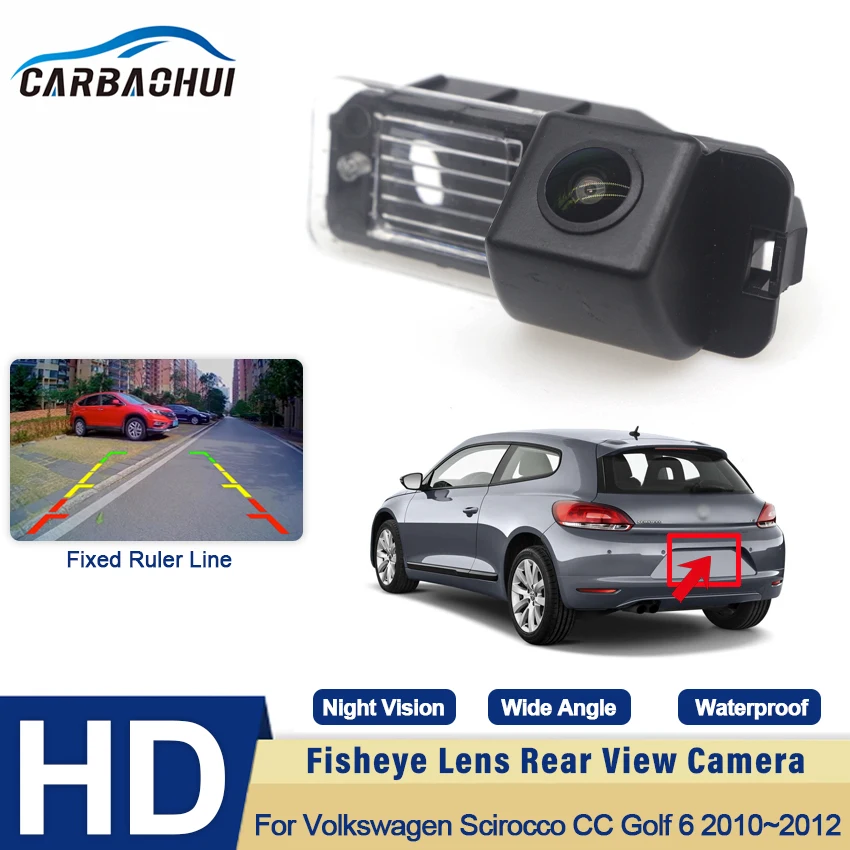 

170° Full HD CCD High quality RCA 1080P Vehicle Rear View Camera For Volkswagen Scirocco CC Golf 6 2010 2011 2012 Car For VW