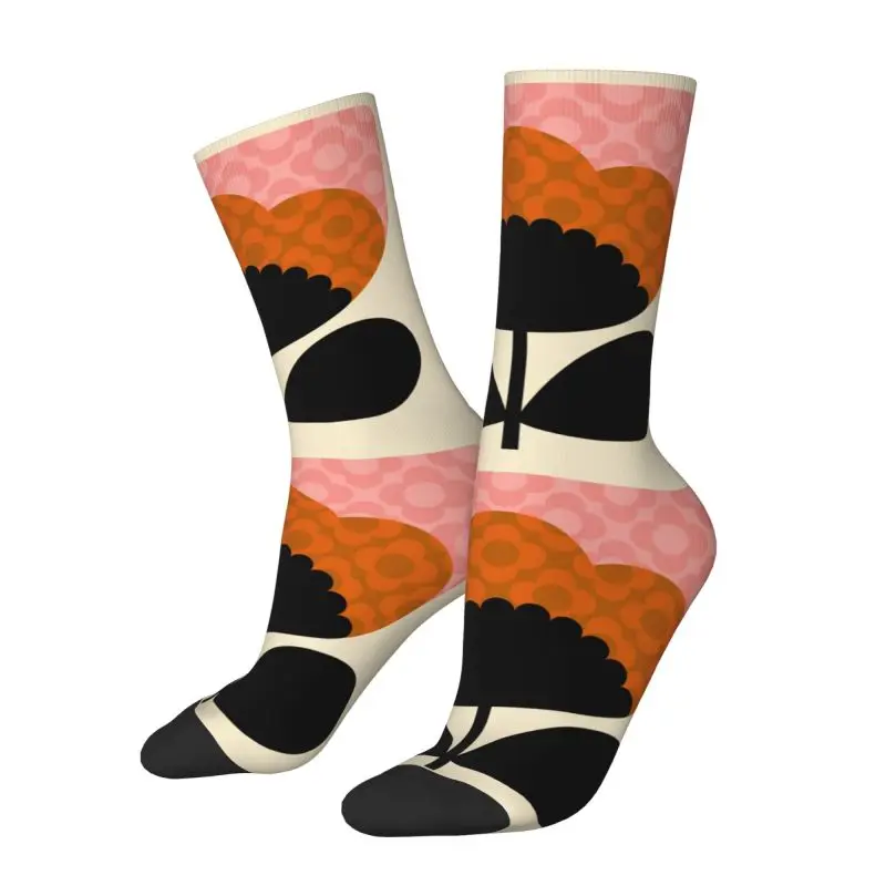 Custom Print Spring Bloom Orla Kiely Men's Crew Socks Unisex Cute 3D Print Dress Socks