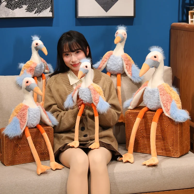 

50-70cm Kawaii Fluffy Color Crane Plush Sleeping Pillow Toy Cute Stuffed Animals Swan Plush Plushies Doll for Kids Girls Gifts