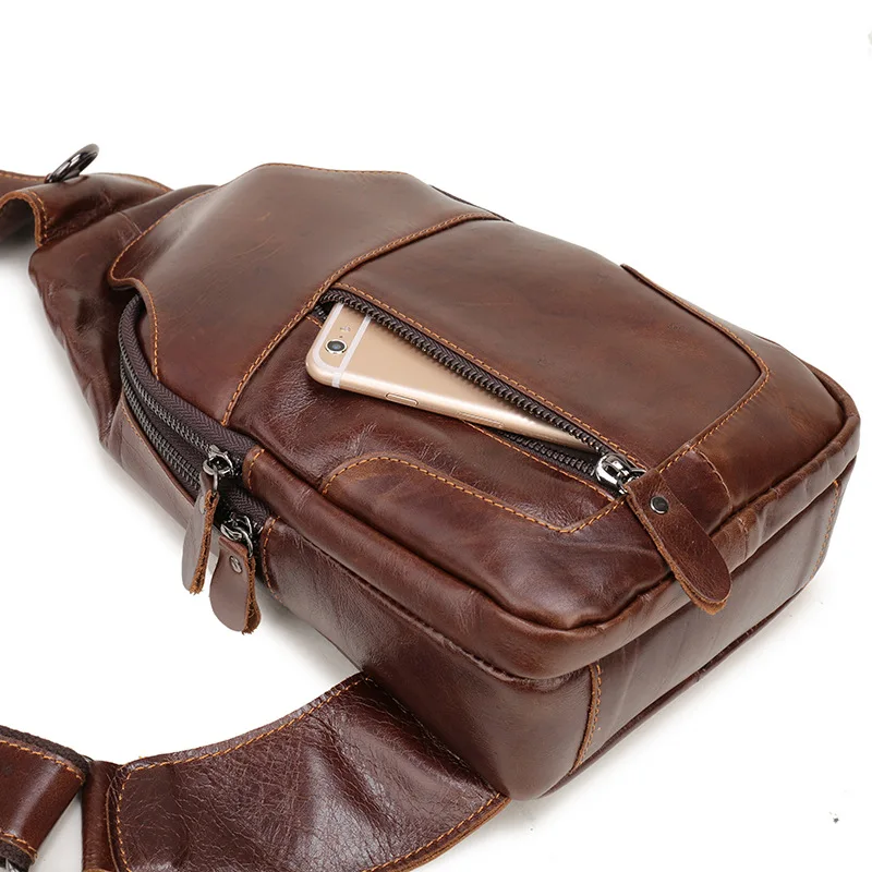 Sacos crossbody de couro vaca real, bolsa casual masculina pequena ao ar livre, cera de óleo, couro de vaca, pele natural, alta qualidade, feitos