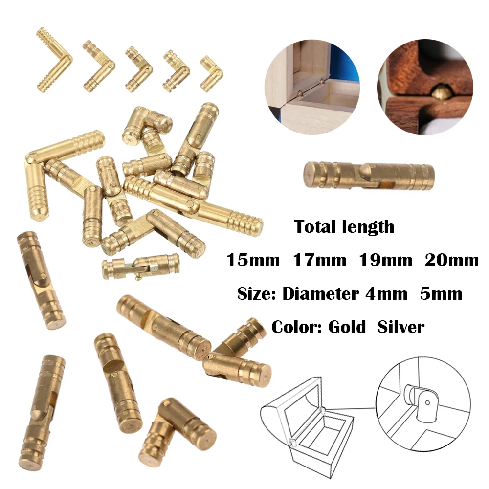 

10Pcs Invisible Barrel Hinges, Brass Concealed Cabinet Hinges for Jewelry Box Case Furniture Hardware, Hidden Cylinder Design