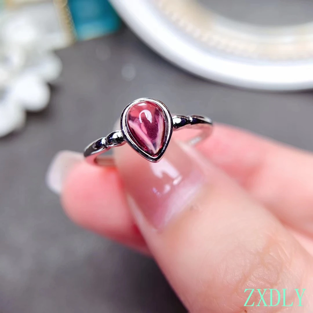 

Newest Red Garnet Ring for Women Jewelry natural gem real 925 silver good color girl birthday gift