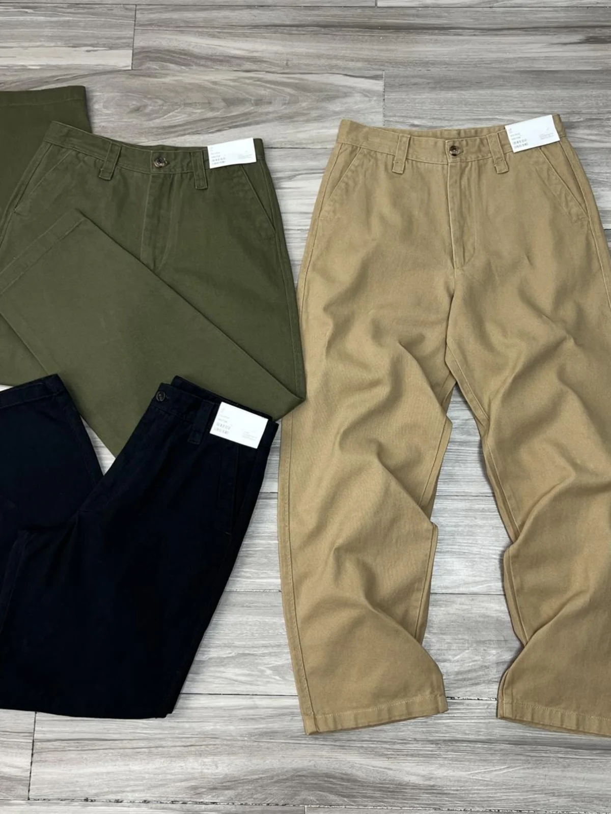 

Classic Straight Leg Men's Casual Pants Loose Fit Pure Cotton Color Spring Autumn Faion Urban Sle Breathable Long T...