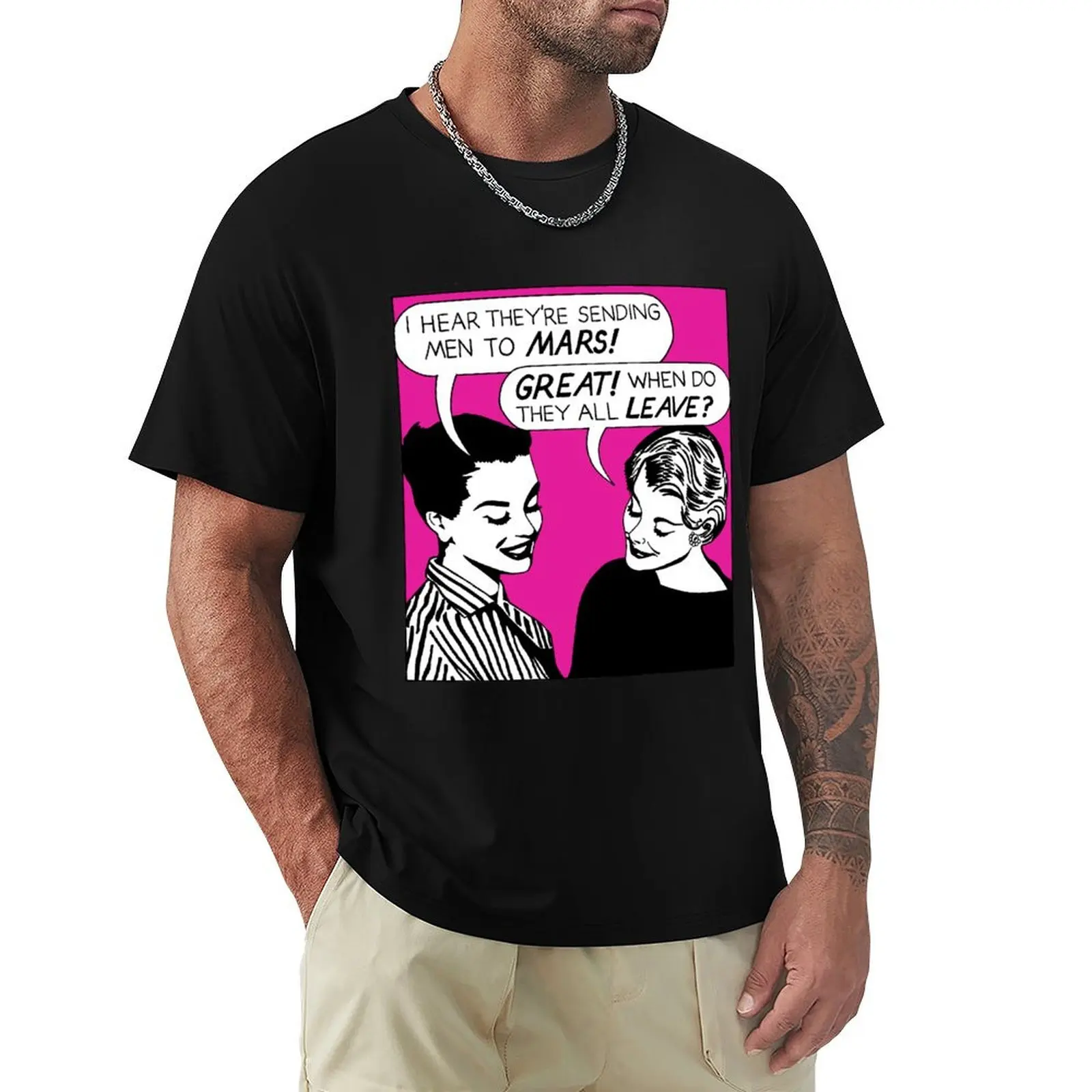 Sending Men to Mars T-Shirt Breathable Sportswear T-Shirt for Men