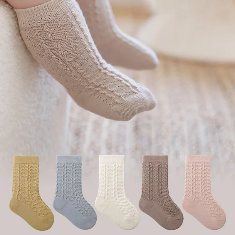 3 Pairs a Lot Baby Socks Antibacterial Baby Socks Boneless Sock Unisex Sports Sock Middle Length Socks