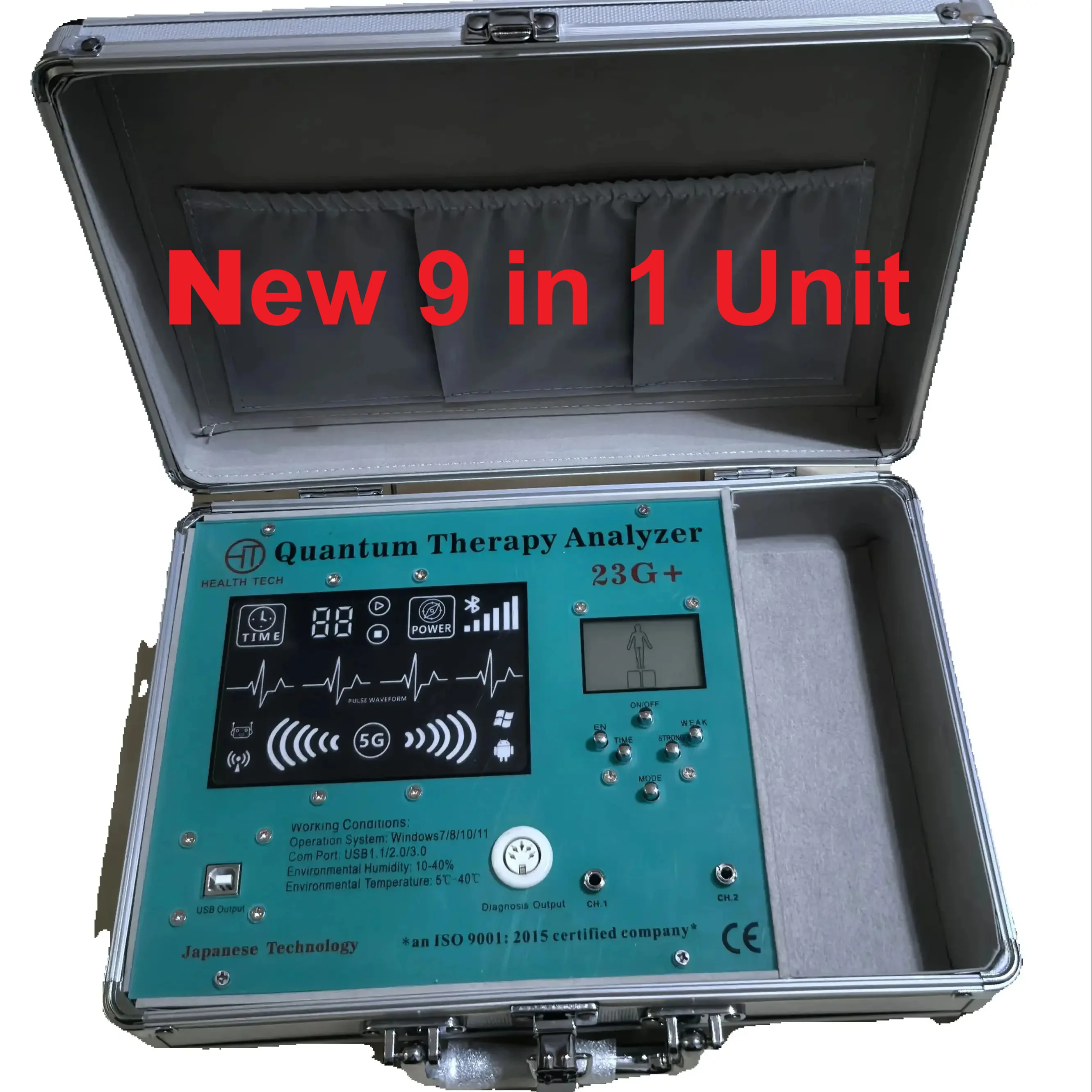2026 New Version 6.5.12 Quantum Analyzer 62 Reports Pulse 9 in 1 Magnetic Resonance Healthy Body Analysis Bio Resonance Device