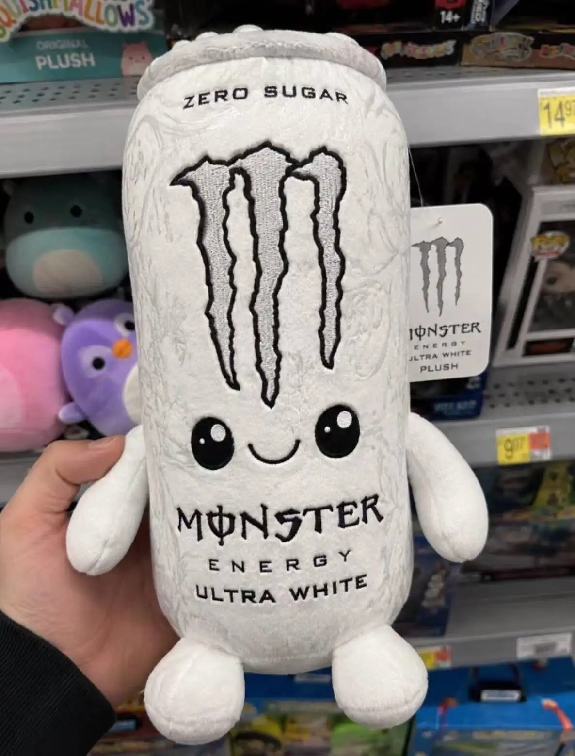 Nuevo juguete de peluche con forma de lata de Monster Energy Drink sin azúcar, con diseño realista de la tapa, regalo para decoración de habitación o sofá, regalo de cumpleaños para niños.