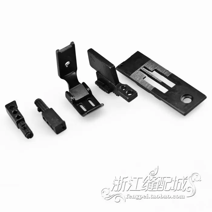 3168 1/4 Feed Dog Clamp Presser Foot Set Double Needles Lockstitch  Needle Position Gauge Industrial Sewing Machine Parts