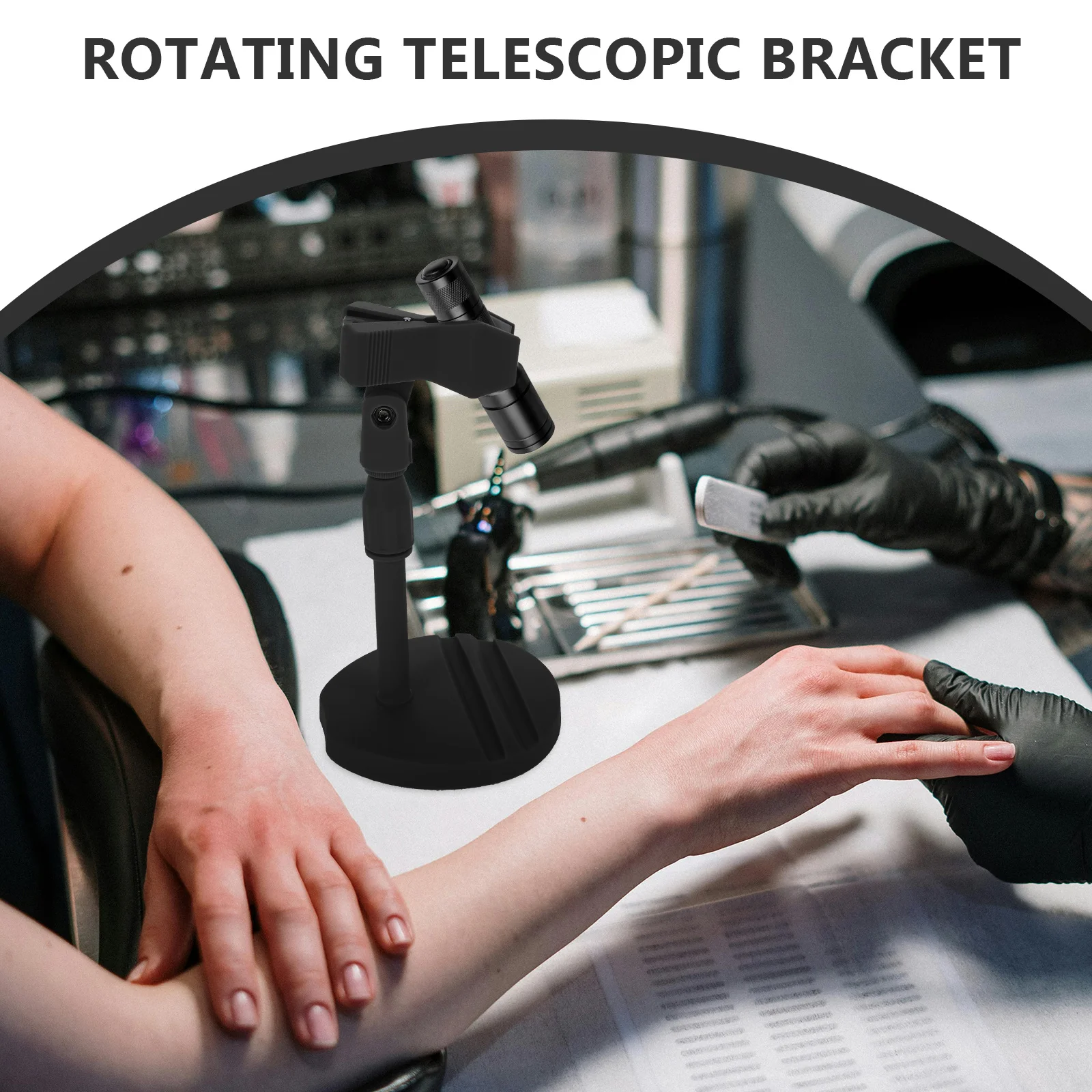 360 °   تدوير الفن حامل مصابيح تلسكوبي حامل سطح المكتب ل هلام مجفف طلاء الأظافر أدوات مانيكير معدات صالون الأظافر