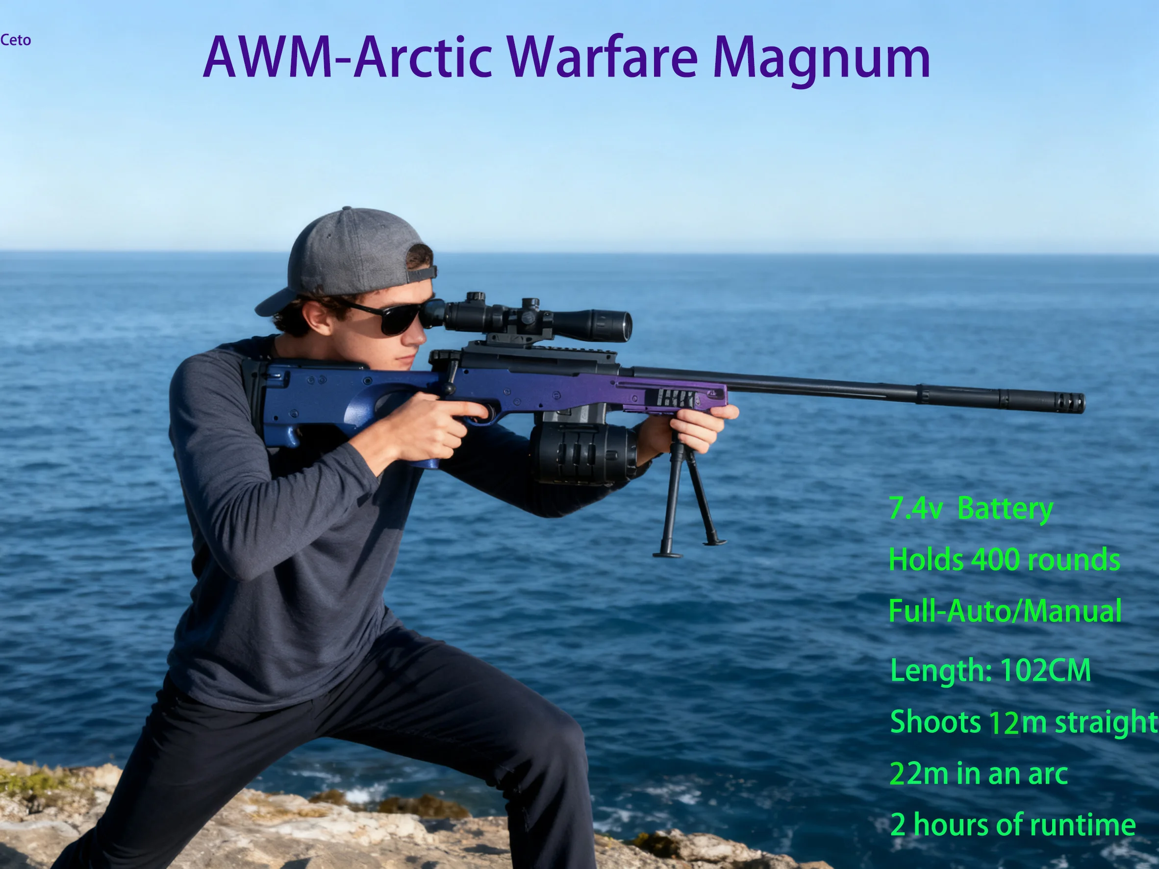 آمنة الوالدين طفل متعة في الهواء الطلق كرة جل الناسف AWM كامل السيارات هلام بندقية اللعب 30 متر المدى 7.4 فولت بطارية لرابط الأسرة وألعاب الفريق #1