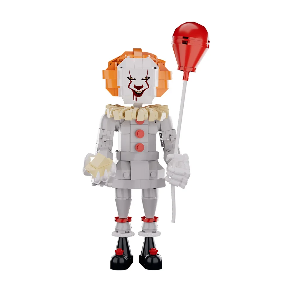 Gobricks moc halloween coringas filme de terror figura pennywises tijolos coringas ressurreados blocos de construção brinquedos para crianças presente natal