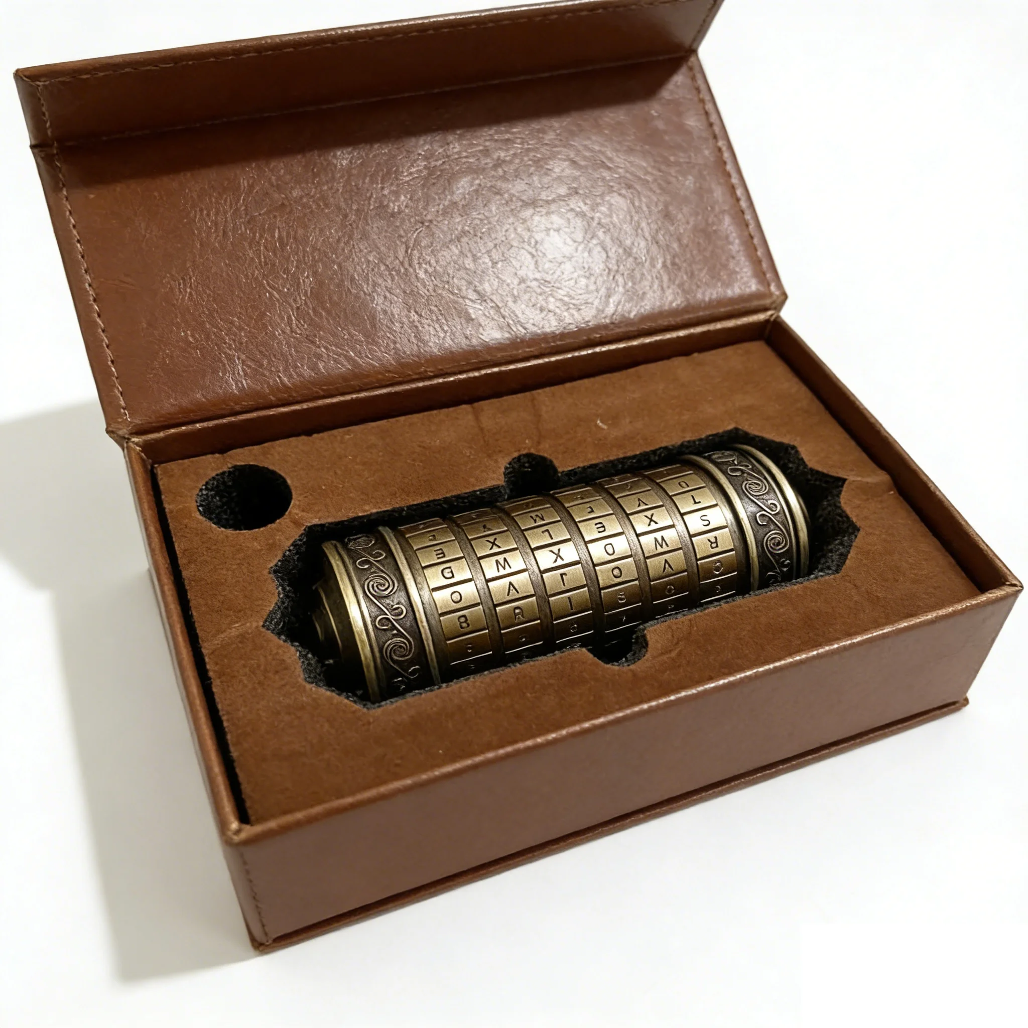 Da Vinci Style Cryptex - Metal Combination Password Cylinder, Unique Proposal & Wedding Gift with Hidden Compartment