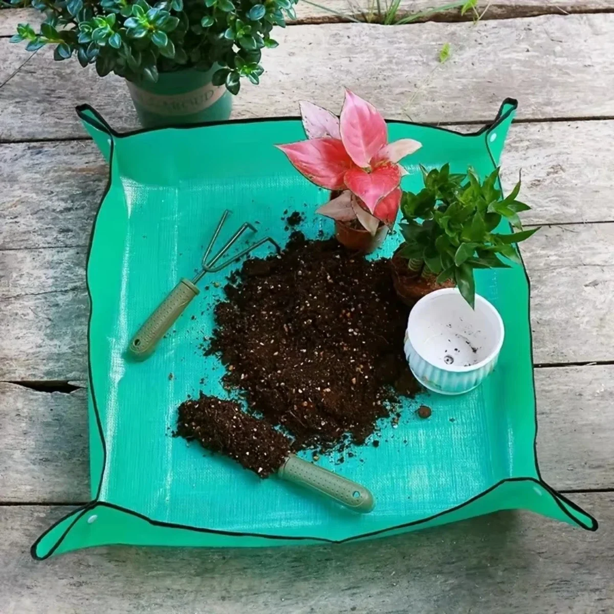 2026 Planting Mat 50cm -100cmGardening Potting Pad Foldable Garden Plant Flower Pot Transplanting Waterproof Mats