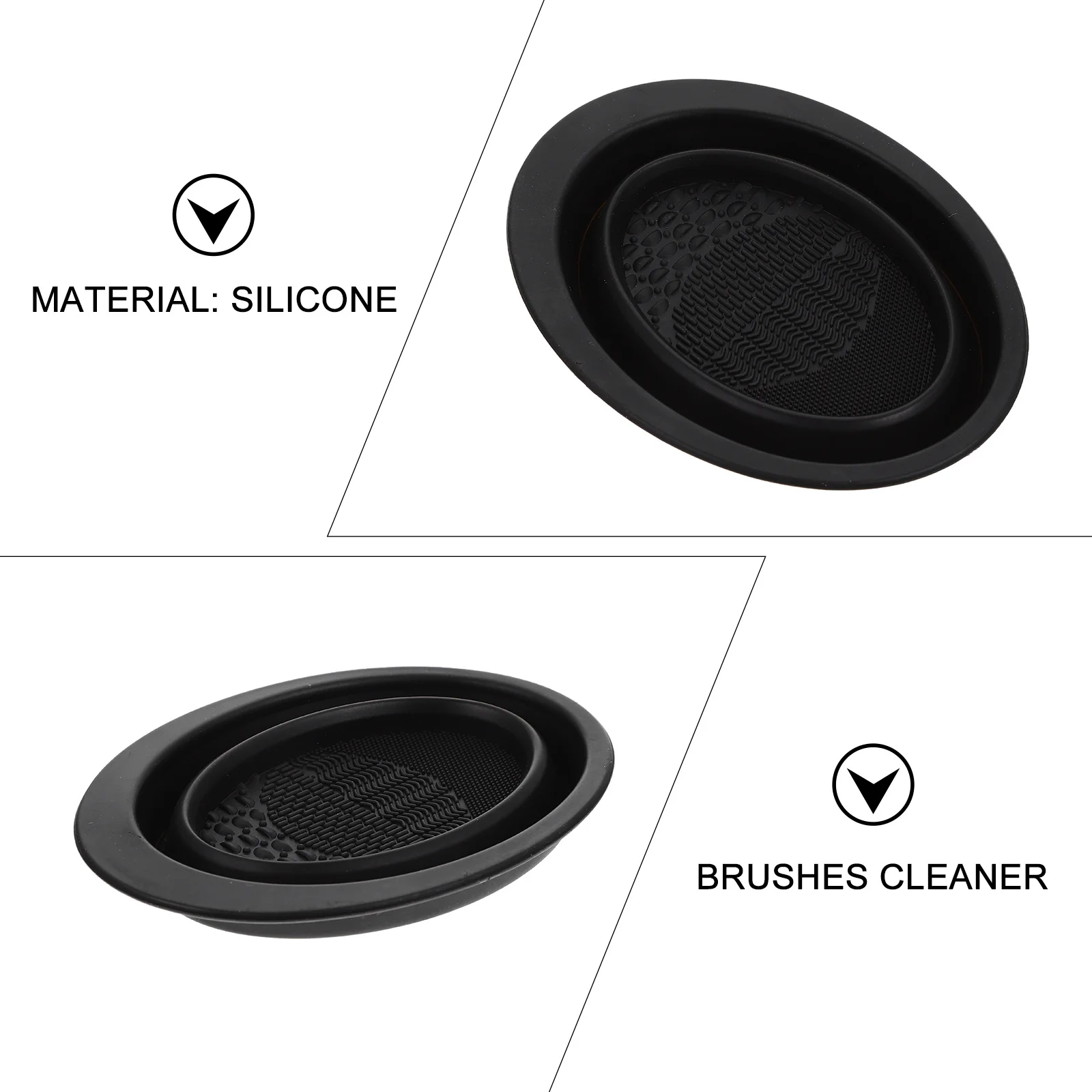 Tampone per pulizia riutilizzabile per pennelli per trucco Ciotola in silicone con superficie convessa per ombretto Strumenti per sopracciglia Lavatrice delicata sulle setole