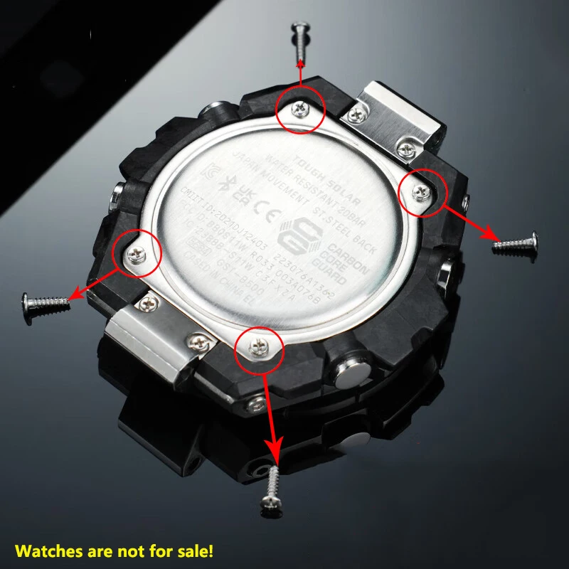 GST-B500 ساعة المسمار الملحقات ل G-SHOCK كاسيو GST-B500 سلسلة ساعة الغطاء الخلفي المسمار الغطاء السفلي الفولاذ المقاوم للصدأ المسمار