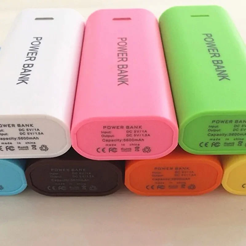 5600mAh 2*18650 USB Power Bank Empty Case Pocket DIY Battery Holder Welding Free Charger Box for Phone Charging Without Battery