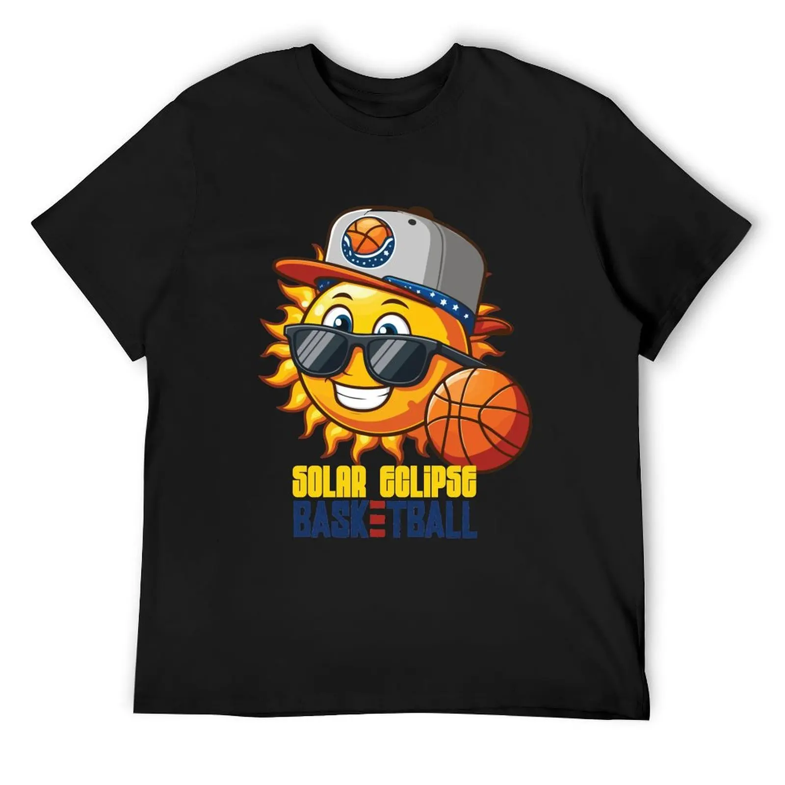 Basketball Eclipse Total Solar Eclipse 2024 T-Shirt graphic t shirt vintage anime shirts graphic Men's t-shirts